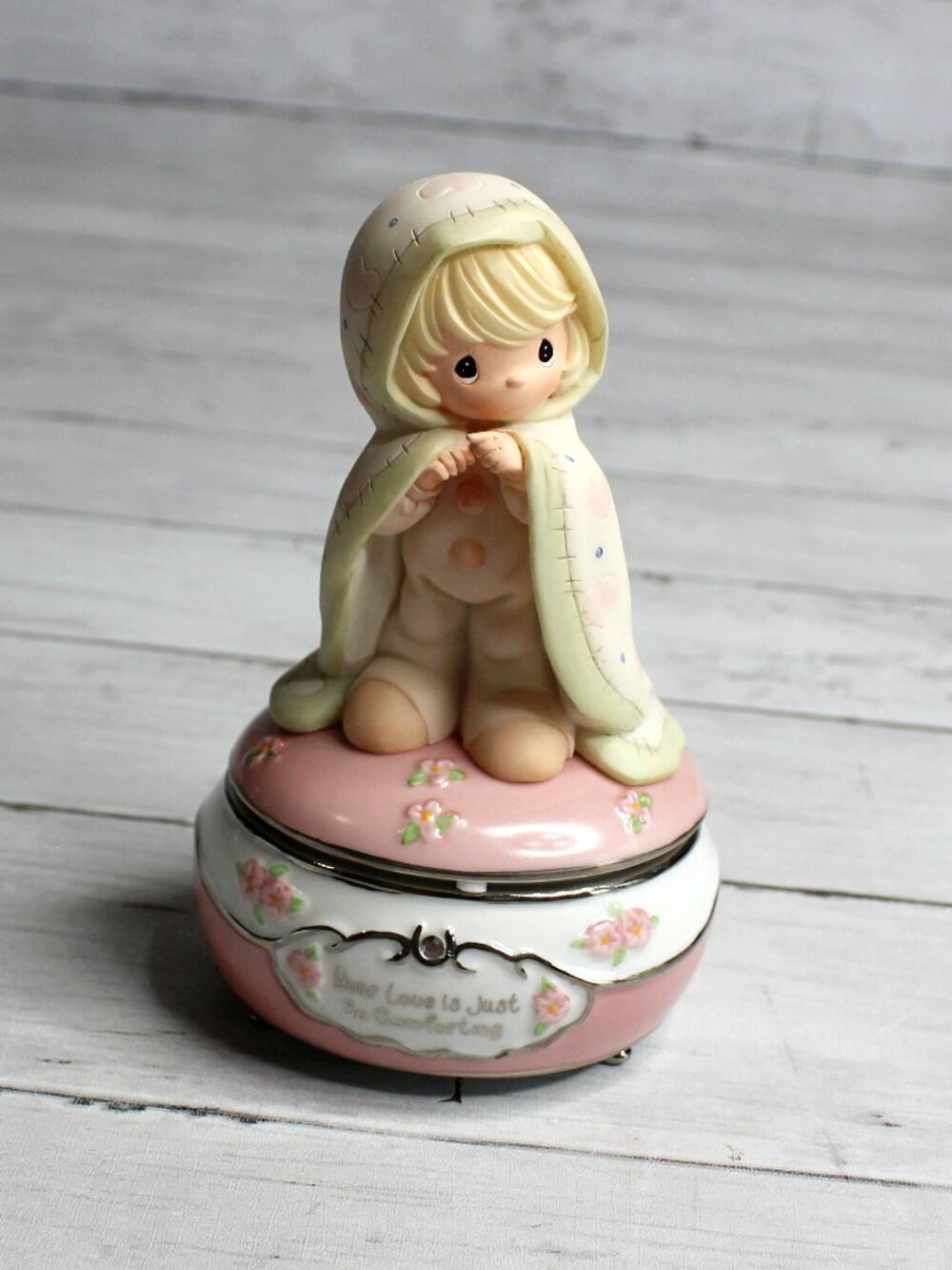 Precious Moments Porcelain Music Box A0499 Cherish 2003 Vintage